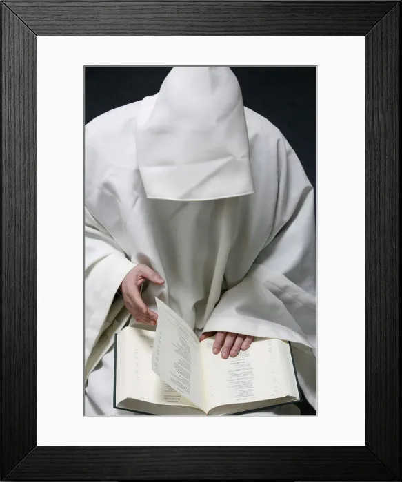 Framed Print : Monk reading the Bible, Evian, Haute Savoie, France, Europe Framed Print : Monk reading the Bible, Evian, Haute Savoie, France, Europe
