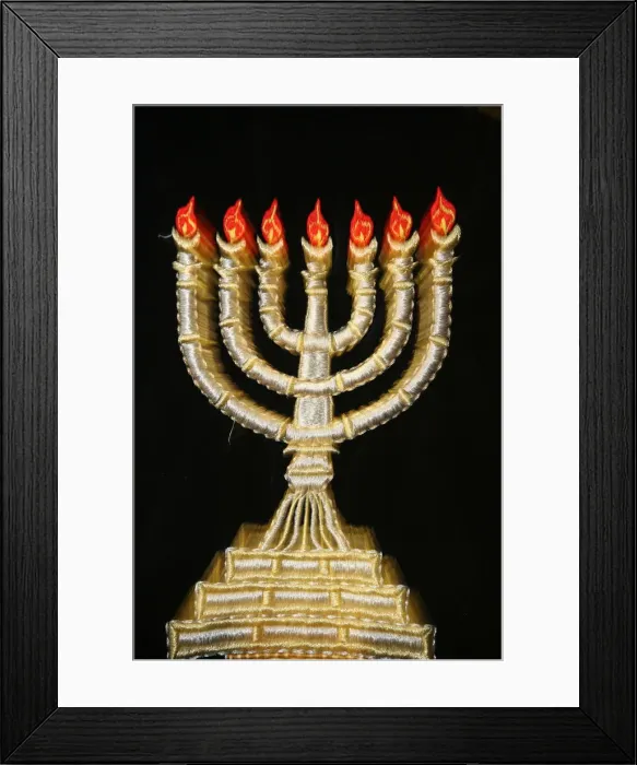 Framed Print : Menorah, Paris, France, Europe Framed Print : Menorah, Paris, France, Europe