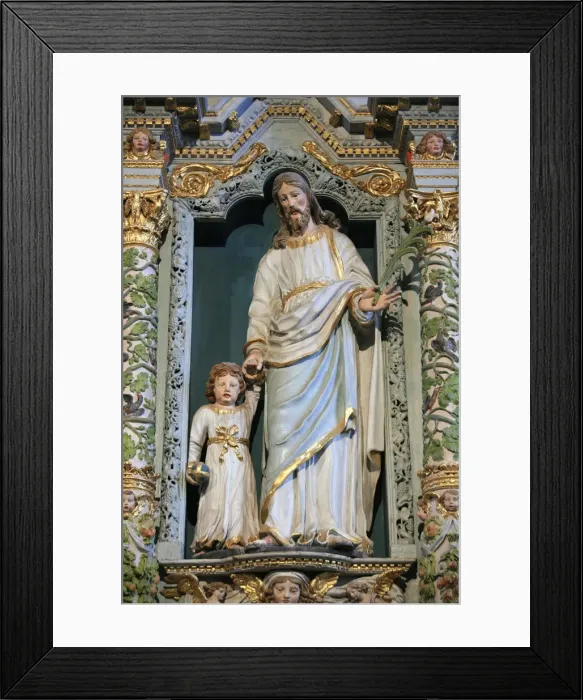 Framed Print : St. Joseph and Jesus, Guimiliau, Finistere, Brittany, France, Europe Framed Print : St. Joseph and Jesus, Guimiliau, Finistere, Brittany, France, Europe