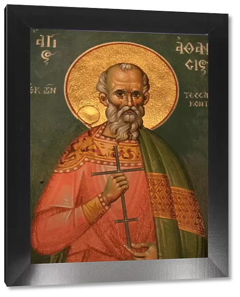 St. Athanasos, Greek Orthodox icon, Thessaloniki, Macedonia, Greece, Europe
