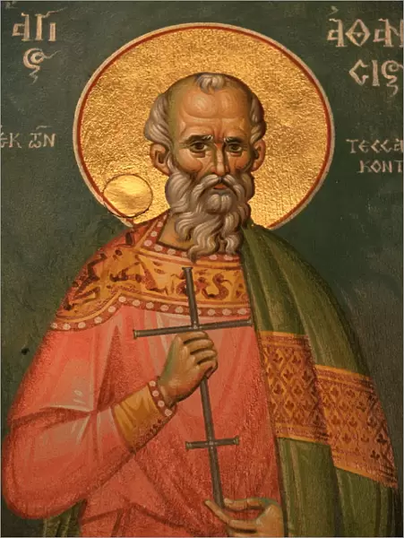 St. Athanasos, Greek Orthodox icon, Thessaloniki, Macedonia, Greece, Europe