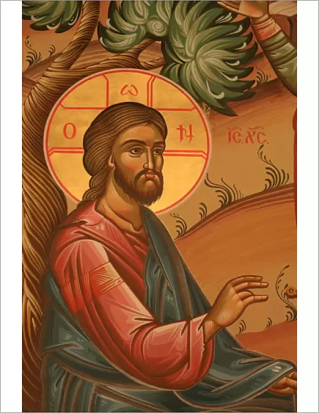 Greek Orthodox icon depicting Christ in the Garden of Olives, Thessaloniki, Macedonia