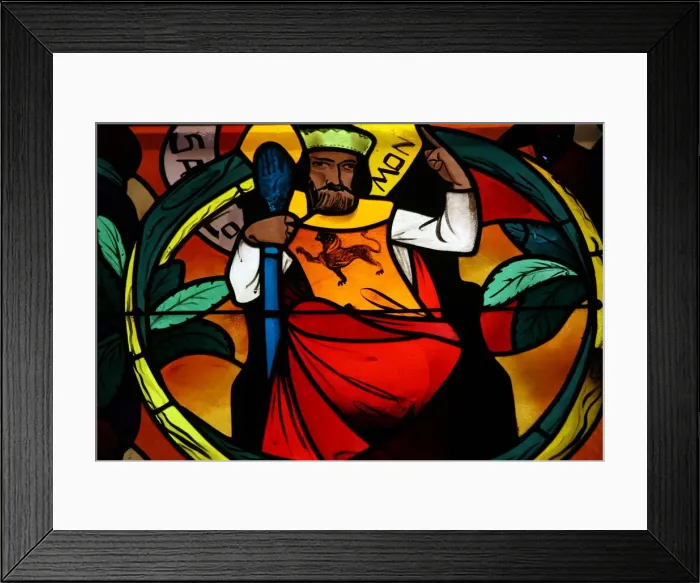 Framed Print : King Solomon in the stained glass window of Saint-Joseph des Fins church, Annecy Framed Print : King Solomon in the stained glass window of Saint-Joseph des Fins church, Annecy