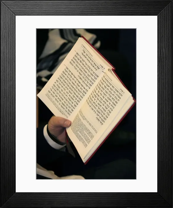 Framed Print : Jew reading Patah Eliahou prayer book, Paris, France, Europe Framed Print : Jew reading Patah Eliahou prayer book, Paris, France, Europe