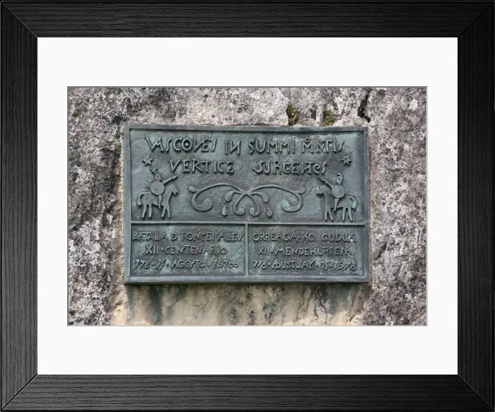 Framed Print : Roncesvalles (Roncevaux) battle monument, Roncevaux, Navarre, Spain, Europe Framed Print : Roncesvalles (Roncevaux) battle monument, Roncevaux, Navarre, Spain, Europe