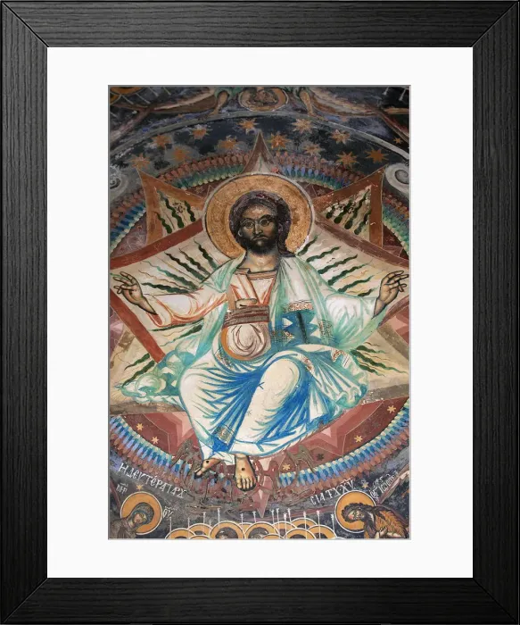 Framed Print : Fresco in Koutloumoussiou Monastery on Mount Athos, UNESCO World Heritage Site, Greece Framed Print : Fresco in Koutloumoussiou Monastery on Mount Athos, UNESCO World Heritage Site, Greece