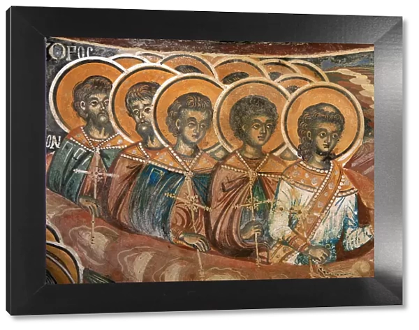 Fresco in Koutloumoussiou Monastery on Mount Athos, UNESCO World Heritage Site, Greece