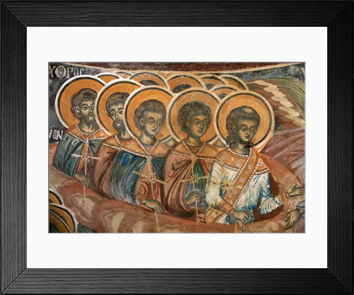 Framed Print : Fresco in Koutloumoussiou Monastery on Mount Athos, UNESCO World Heritage Site, Greece Framed Print : Fresco in Koutloumoussiou Monastery on Mount Athos, UNESCO World Heritage Site, Greece