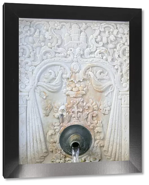 Fountain in Koutloumoussiou monastery on Mount Athos, UNESCO World Heritage Site, Greece