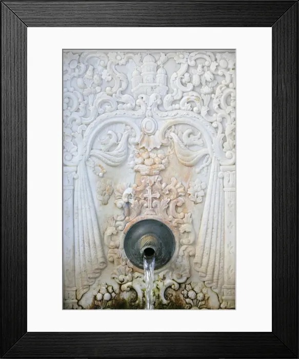 Framed Print : Fountain in Koutloumoussiou monastery on Mount Athos, UNESCO World Heritage Site, Greece Framed Print : Fountain in Koutloumoussiou monastery on Mount Athos, UNESCO World Heritage Site, Greece