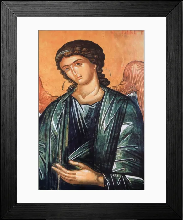 Framed Print : Detail of fresco in Aghios Andreas monastery on Mount Athos, Greece, Europe Framed Print : Detail of fresco in Aghios Andreas monastery on Mount Athos, Greece, Europe