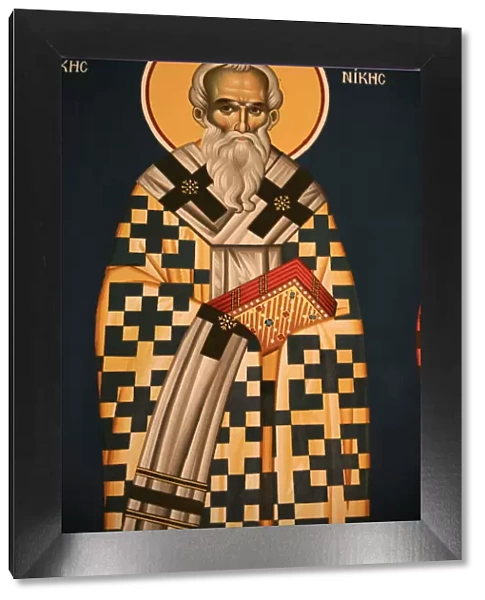 Greek Orthodox icon depicting St. Symeon of Thessaloniki, Thessaloniki, Macedonia, Greece