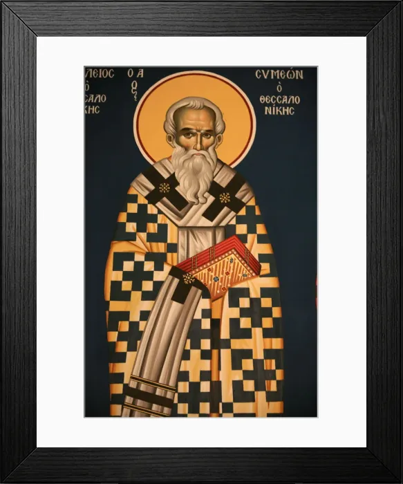Framed Print : Greek Orthodox icon depicting St. Symeon of Thessaloniki, Thessaloniki, Macedonia, Greece Framed Print : Greek Orthodox icon depicting St. Symeon of Thessaloniki, Thessaloniki, Macedonia, Greece