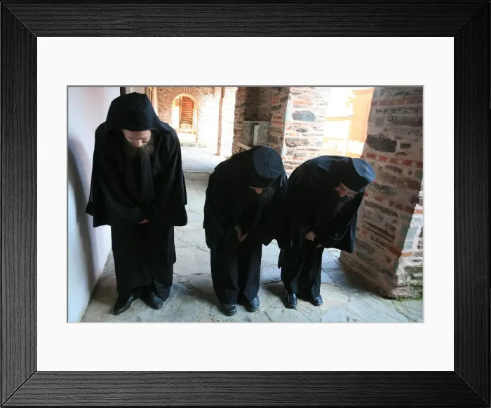 Framed Print : Prosternation at Koutloumoussiou monastery on Mount Athos, Greece, Europe Framed Print : Prosternation at Koutloumoussiou monastery on Mount Athos, Greece, Europe