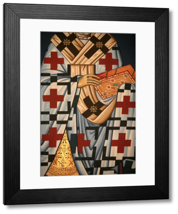 Framed Print : Detail of Greek Orthodox icon depicting St. Joseph of Thessaloniki, Thessaloniki Framed Print : Detail of Greek Orthodox icon depicting St. Joseph of Thessaloniki, Thessaloniki