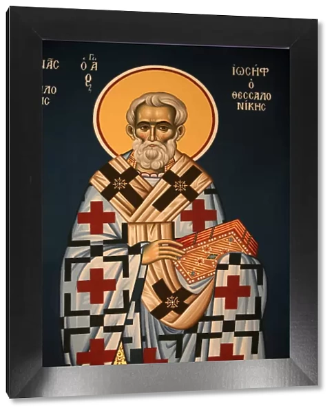 Greek Orthodox icon depicting St. Joseph of Thessaloniki, Thessaloniki, Macedonia, Greece