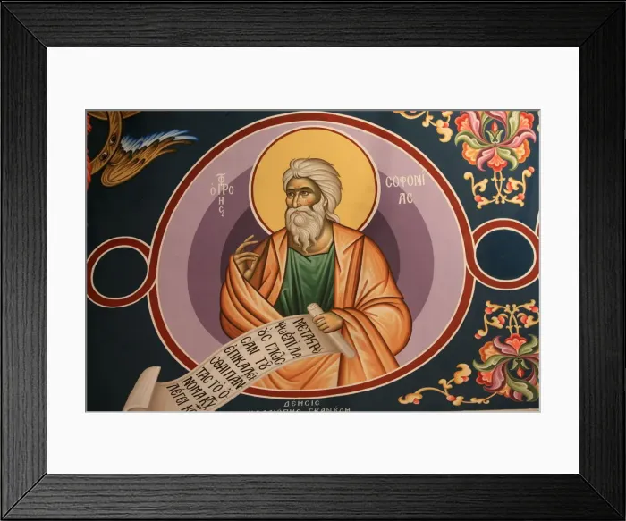 Framed Print : Greek Orthodox icon depicting St. Sophonias, Thessaloniki, Macedonia, Greece, Europe Framed Print : Greek Orthodox icon depicting St. Sophonias, Thessaloniki, Macedonia, Greece, Europe