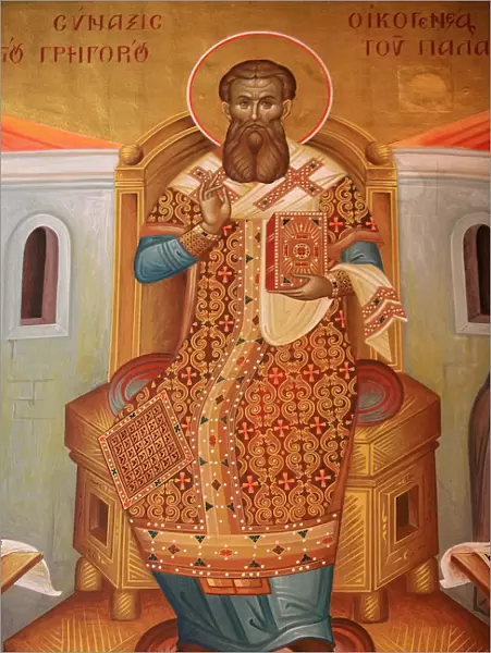 Fresco in St. Gregory Palamas Greek Orthodox church, Thessaloniki, Macedonia, Greece