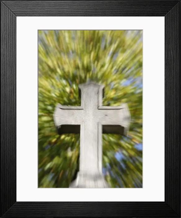 Framed Print : Stone cross, Paris, Ile de France, France, Europe Framed Print : Stone cross, Paris, Ile de France, France, Europe