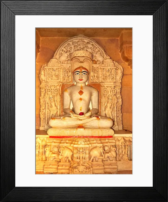 Framed Print : Depiction of Rishabha in Jain temple of Adinath (Rishabha), dating from the 12th century Framed Print : Depiction of Rishabha in Jain temple of Adinath (Rishabha), dating from the 12th century