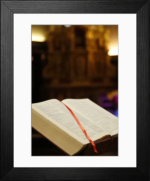 Framed Print : Catholic Bible, Monaco, Europe Framed Print : Catholic Bible, Monaco, Europe