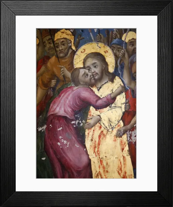 Framed Print : The kiss of Judas, Holy Sepulchre Church, Jerusalem, Israel, Middle East Framed Print : The kiss of Judas, Holy Sepulchre Church, Jerusalem, Israel, Middle East