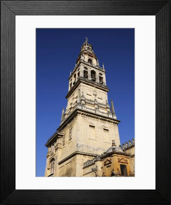 Framed Print : Bell tower surrounding the Abd er-Rahman III Minaret of the Mosque (Mezquita Framed Print : Bell tower surrounding the Abd er-Rahman III Minaret of the Mosque (Mezquita
