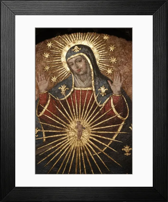 Framed Print : Virgin Mary and Jesus depiction in the Mosque (Mezquita) and Cathedral of Cordoba Framed Print : Virgin Mary and Jesus depiction in the Mosque (Mezquita) and Cathedral of Cordoba