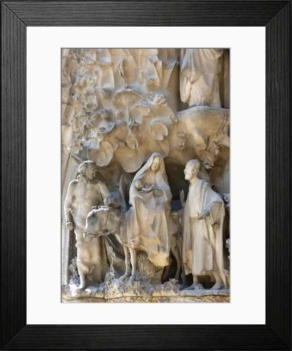 Framed Print : The Flight to Egypt on the Nativity Facade by Antoni Gaudi, Sagrada Familia basilica Framed Print : The Flight to Egypt on the Nativity Facade by Antoni Gaudi, Sagrada Familia basilica