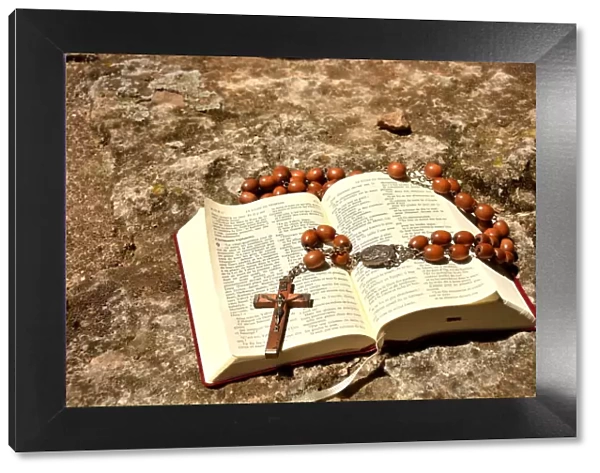 Bible and rosary, Herault, Languedoc, France, Europe