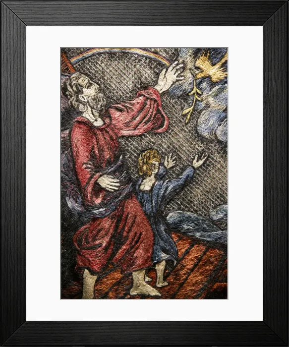 Framed Print : Embroidery dating from between 1919 and 1921 of Noahs Ark, Klosterneuburg Abbey Framed Print : Embroidery dating from between 1919 and 1921 of Noahs Ark, Klosterneuburg Abbey