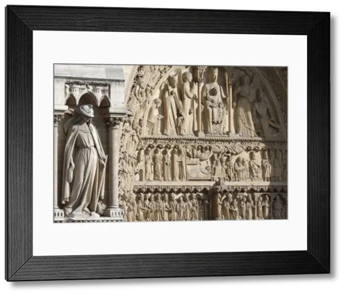 Framed Print : Statue of the Synagogue, St. Anne portal, Western facade, Notre Dame de Paris Cathedral Framed Print : Statue of the Synagogue, St. Anne portal, Western facade, Notre Dame de Paris Cathedral