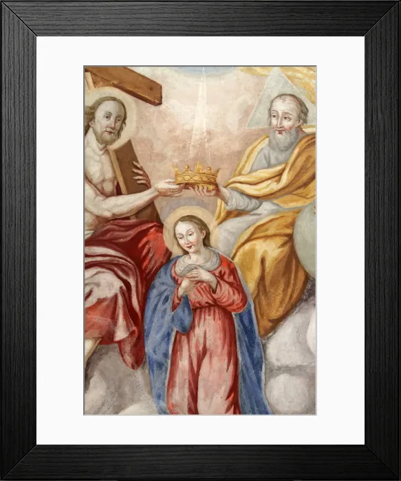 Framed Print : The Crowning of Mary, Our Lady of the Assumption church, Cordon, Haute-Savoie, France Framed Print : The Crowning of Mary, Our Lady of the Assumption church, Cordon, Haute-Savoie, France
