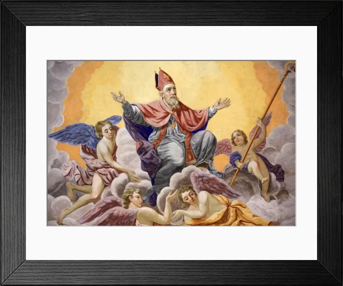 Framed Print : St. Nicolas ascends to heaven, Bishop of Myra, Life of St. Nicolas, St Framed Print : St. Nicolas ascends to heaven, Bishop of Myra, Life of St. Nicolas, St