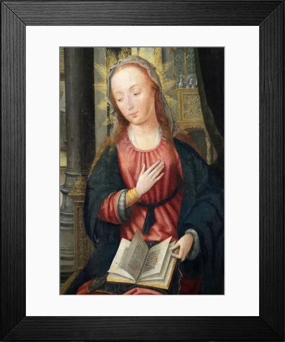 Framed Print : Triptych of The Annunciation. Jean Bellegambe, Hermitage Museum, St Framed Print : Triptych of The Annunciation. Jean Bellegambe, Hermitage Museum, St