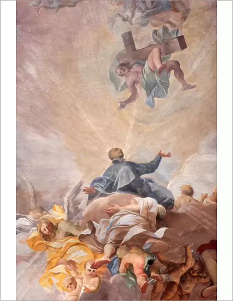 Apotheosis of St. Ignatius of Loyola and the allegory of the missionary work of the
