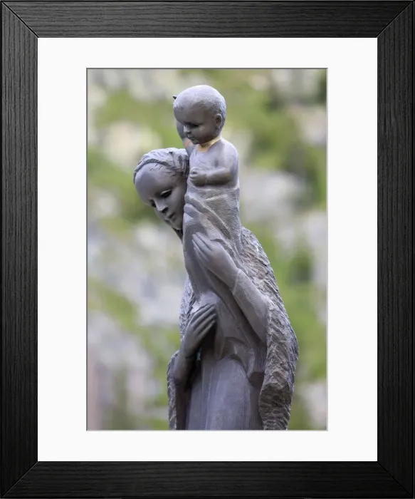 Framed Print : Virgin Mary and Jesus, the chapel of Emosson, dedicated to Our-Lady-of-Snows, Emosson Framed Print : Virgin Mary and Jesus, the chapel of Emosson, dedicated to Our-Lady-of-Snows, Emosson