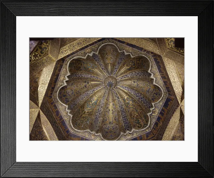 Framed Print : Ceiling of the mihrab of the Mosque (Mezquita) and Cathedral of Cordoba Framed Print : Ceiling of the mihrab of the Mosque (Mezquita) and Cathedral of Cordoba