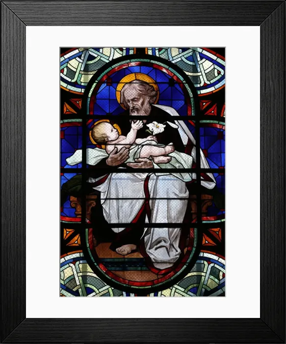 Framed Print : St. Joseph and the child Jesus, Paris, France, Europe Framed Print : St. Joseph and the child Jesus, Paris, France, Europe
