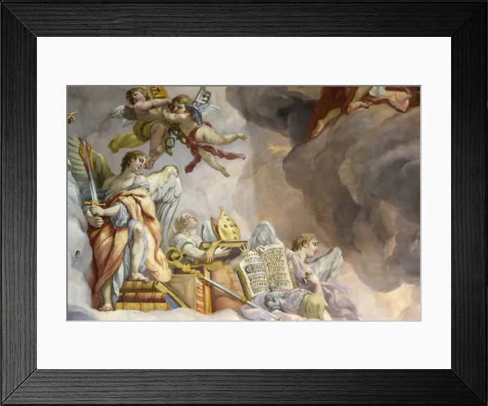 Framed Print : Dome fresco by Johann Michael Rottmayr, Karlskirche (St Framed Print : Dome fresco by Johann Michael Rottmayr, Karlskirche (St