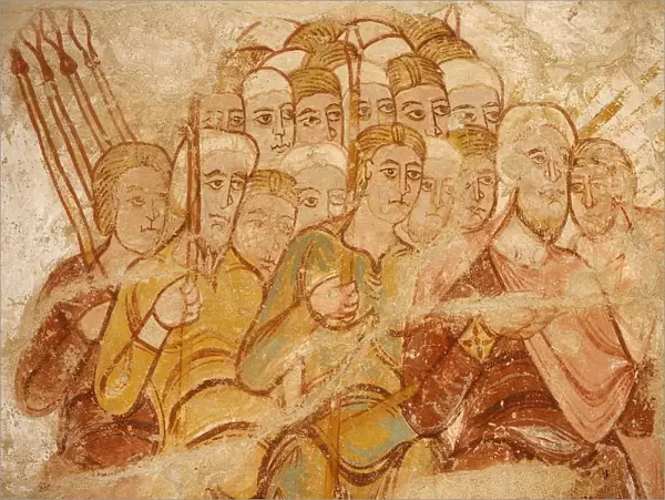 Painting of Abraham and his followers fighting, St. Savin Abbey, Saint-Savin-sur-Gartempe
