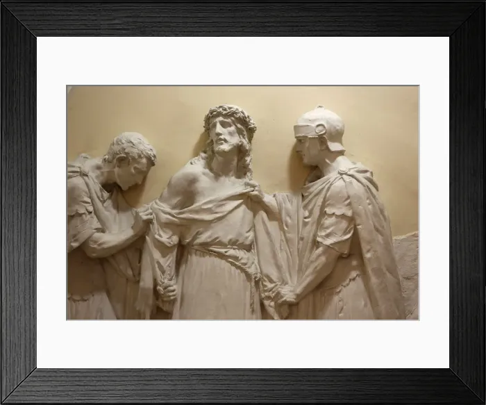 Framed Print : The Tenth Station of the Cross, Jesuss clothes are taken away, St