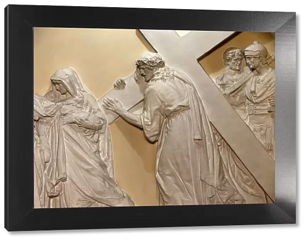 Fourth Station of the Cross, Jesus meets his mother. St