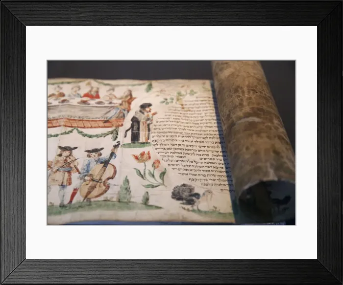 Framed Print : Esther scroll from Germany, early 18th century, the Israel Museum, Jerusalem, Israel Framed Print : Esther scroll from Germany, early 18th century, the Israel Museum, Jerusalem, Israel