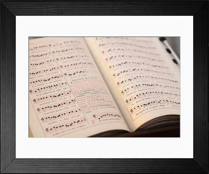 Framed Print : Partition of holy music, Sallanches, Haute-Savoie, France, Europe Framed Print : Partition of holy music, Sallanches, Haute-Savoie, France, Europe