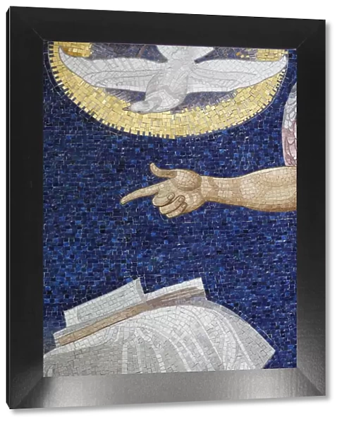 Holy Spirit in mosaic by Rudolf Jettmar, Am Steinhof church (Church Leopold), Vienna