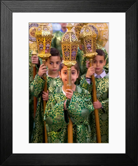 Framed Print : Altar boys and girls at Celebration of the Myrrh bearers Framed Print : Altar boys and girls at Celebration of the Myrrh bearers