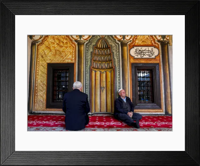 Framed Print : Macedonian Muslims, Pasha mosque, the painted mosque of Tetovo, Republic of Macedonia Framed Print : Macedonian Muslims, Pasha mosque, the painted mosque of Tetovo, Republic of Macedonia