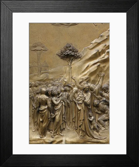Framed Print : Hebrew people, Gates of Paradise, bronze doors of the Baptistry of San Giovanni Framed Print : Hebrew people, Gates of Paradise, bronze doors of the Baptistry of San Giovanni