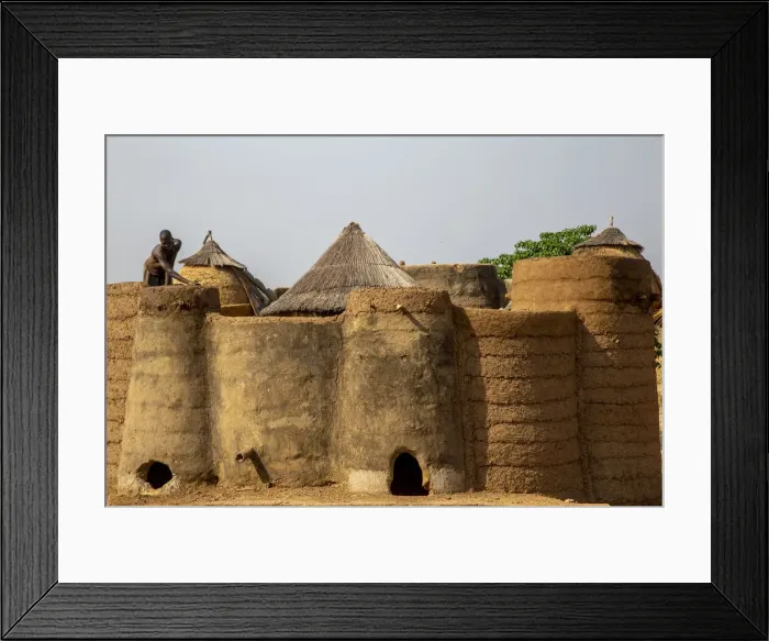 Framed Print : Batammariba house building in a Koutammakou village in North Togo, West Africa, Africa
